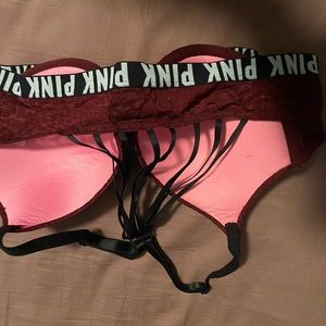 Pink push up bra